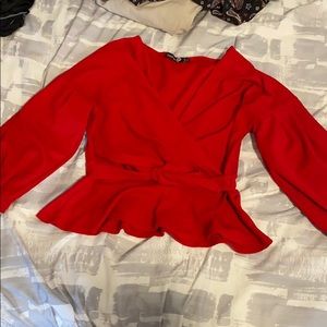 Red blouse